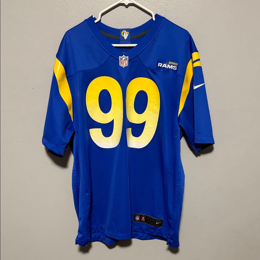 PRISTINE Nike Aaron Donald #99 LA Rams Jersey - Blue & Gold - Large